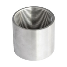 Stainless steel thread machine pipe fittings pipe coupling  bsp thread full thread socket plain for pipe connection